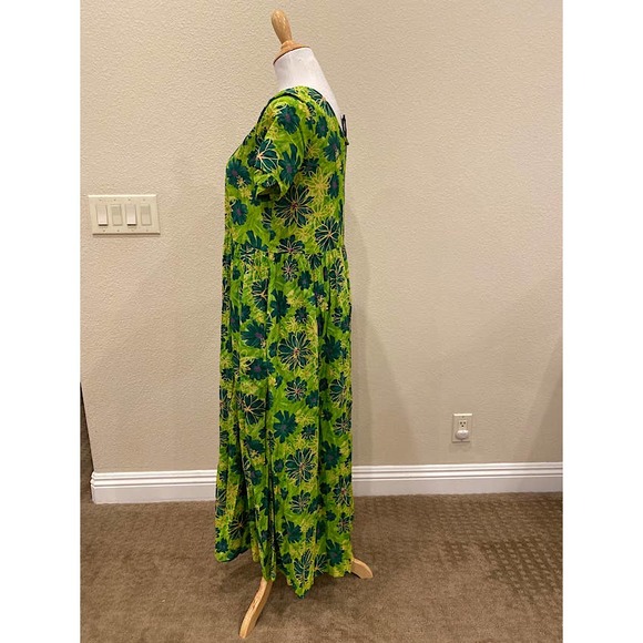 Vintage 90's Big Hed Designs Floral Maxi Dress S/S Size Medium - Picture 2 of 5